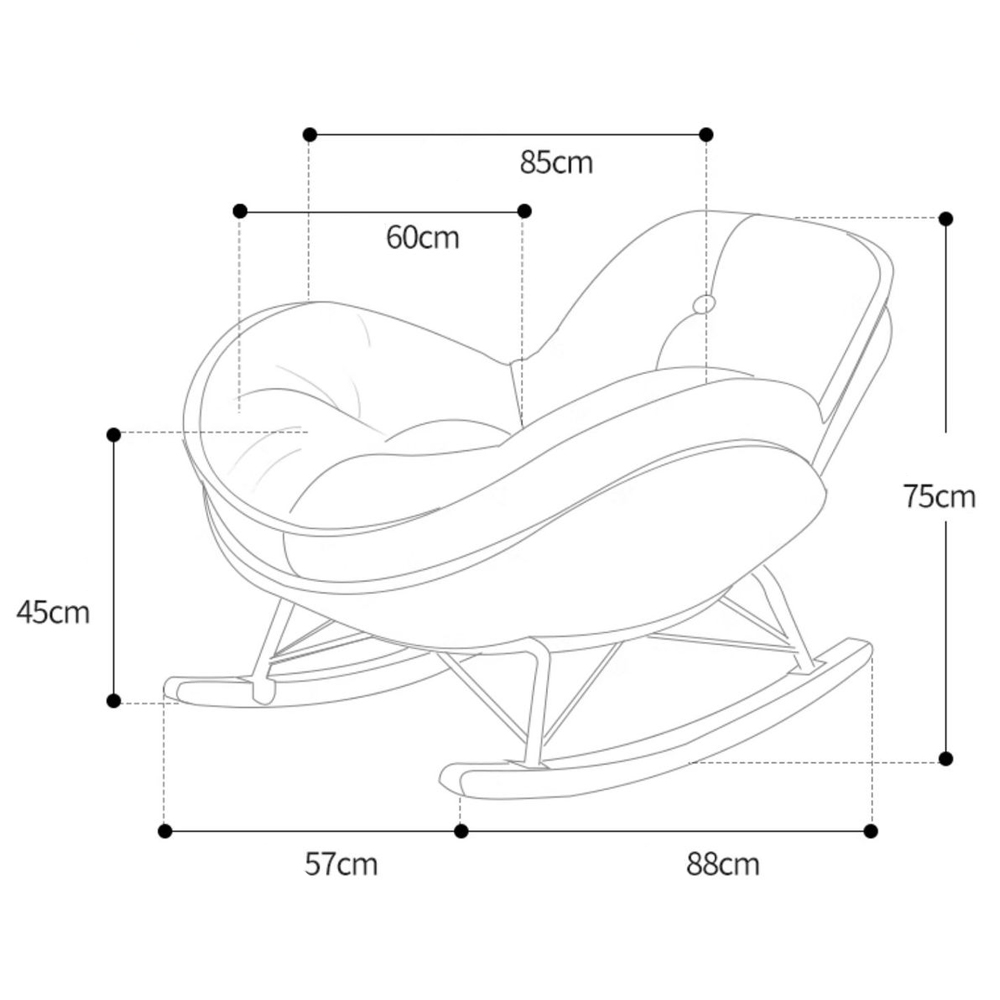 Кресло-качалка для отдыха Rocking Soft Chair Кресло-качалка для отдыха Rocking Soft Chair в Омске