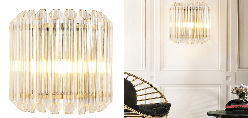 Бра Hexagon Wall Lamp прозрачное стекло Бра Hexagon Wall Lamp прозрачное стекло - Loft-Concept в Омске