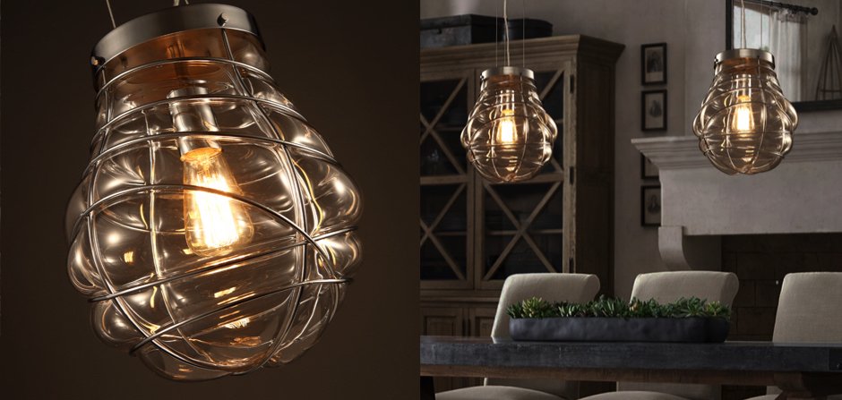 Подвесной светильник Steampunk Glass Shape Подвесной светильник Steampunk Glass Shape - Loft-Concept в Омске