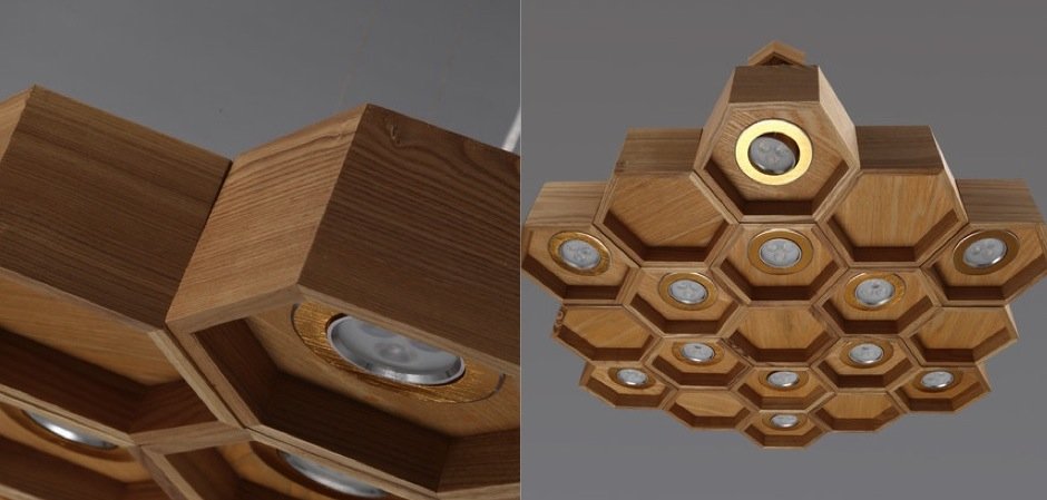 Люстра Honeycomb 12 Loft Wooden Ecolight Люстра Honeycomb 12 Loft Wooden Ecolight - Loft-Concept в Омске
