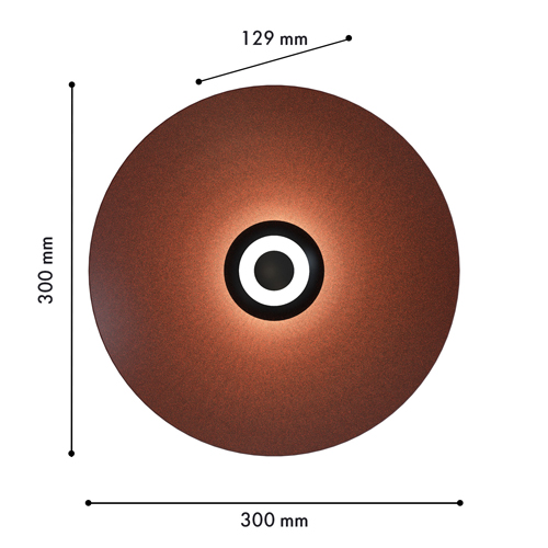 Бра с круглым металлическим основанием медного цвета 30 см Natural Harmonie  в Омске