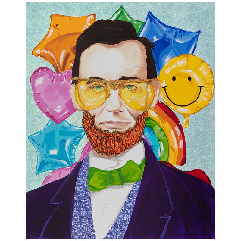 Картина Abe Lincoln in Purple Velvet Blazer on Mylar Balloon Background Мульти Картина Abe Lincoln in Purple Velvet Blazer on Mylar Balloon Background Мульти в Омске | Loft Concept
