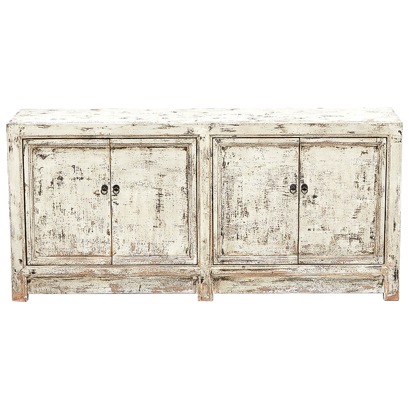 Комод в винтажном стиле с 4-мя дверцами Reynard Chest of Drawers Vintage Ivory ivory ( слоновая кость ) Древесина Коричневый винтаж в Омске | Loft Concept 