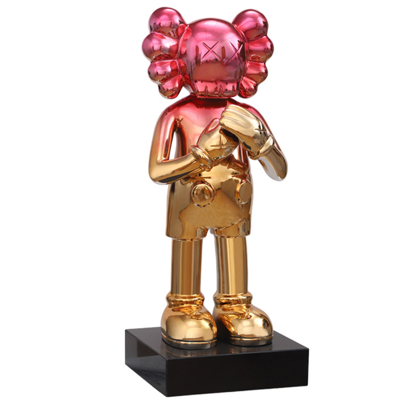 Статуэтка KAWS Gradient Gold Red on stand Золотой Красный в Омске | Loft Concept 