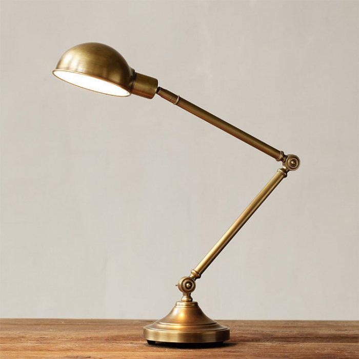 Настольная лампа Brass Vintage Loft Table Lamp Латунь в Омске | Loft Concept 