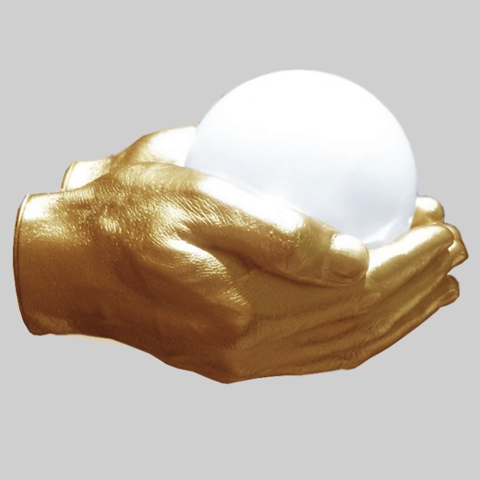 Бра Glowing Ball In The Gold Hands Золотой в Омске | Loft Concept 