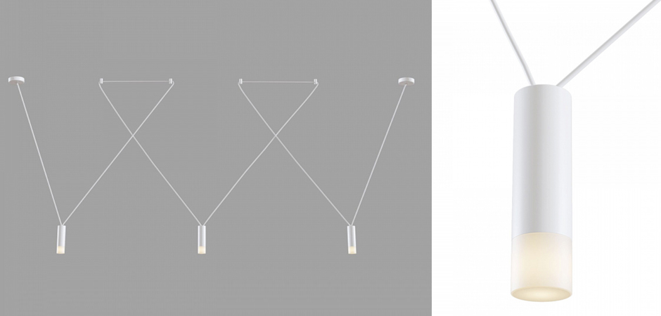 Wireflow LED White Suspension lam 3 патрона Wireflow LED White Suspension lam 3 патрона - Loft-Concept в Омске