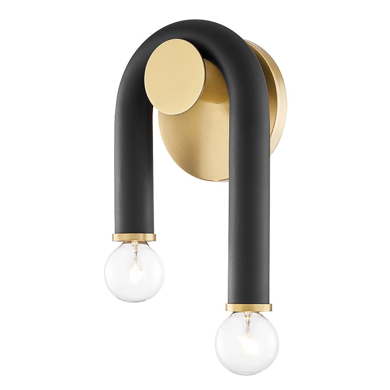 Бра Paulson floppy wall sconce gold Черный Золотой в Омске | Loft Concept 