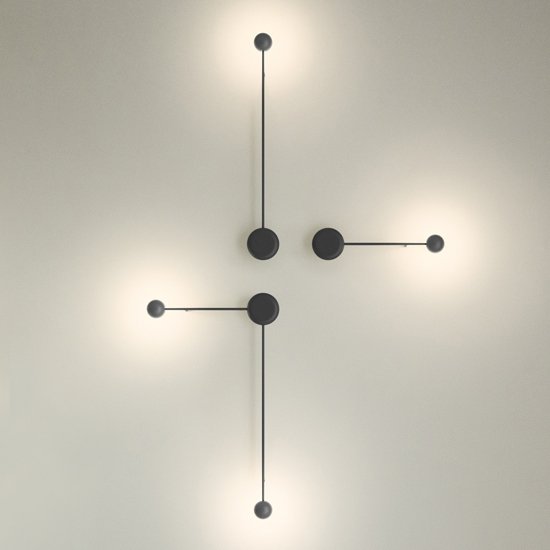 Бра Pin Wall Light black Белый в Омске | Loft Concept 