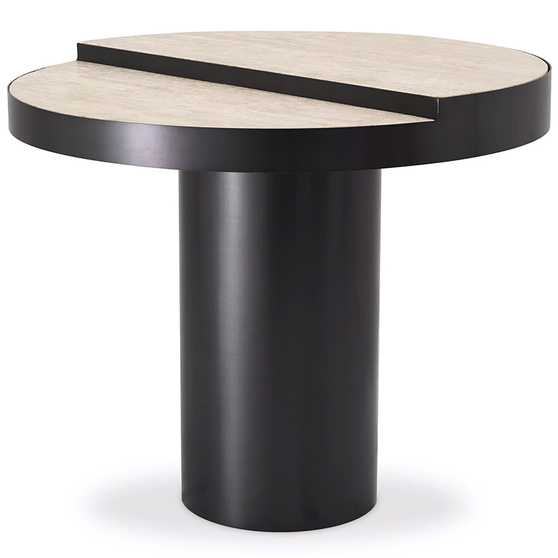 Приставной столик Eichholtz Side Table Excelsior Черный Песочный в Омске | Loft Concept 