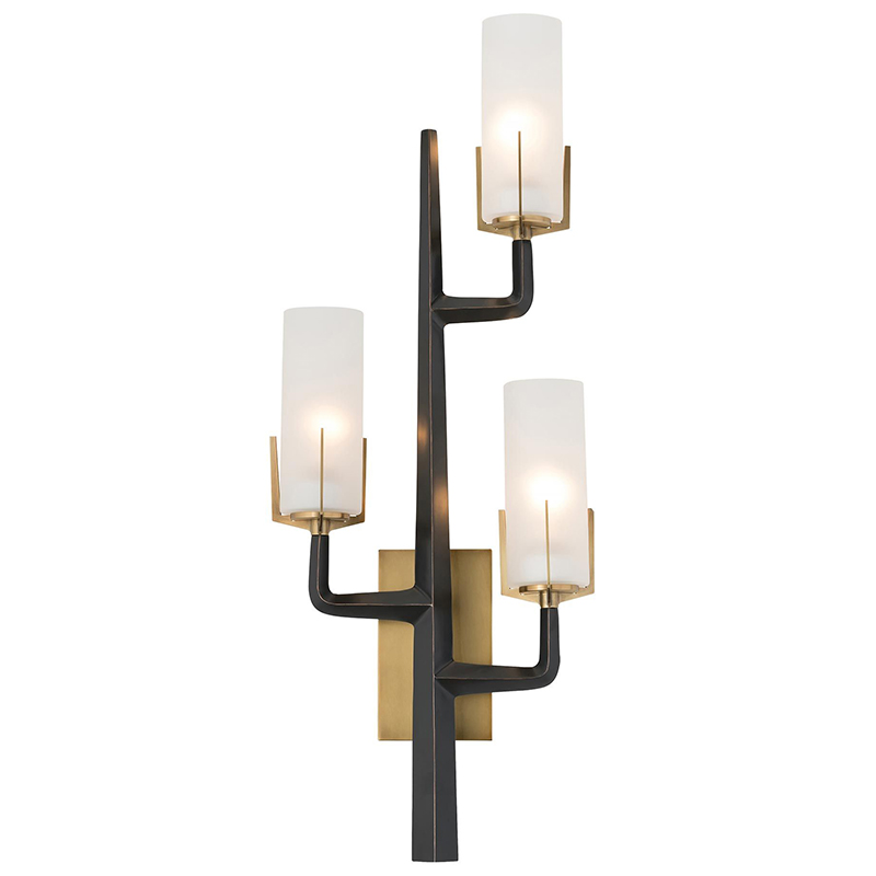 Бра Arteriors GRIFFIN SCONCE Черный Латунь Белый в Омске | Loft Concept 