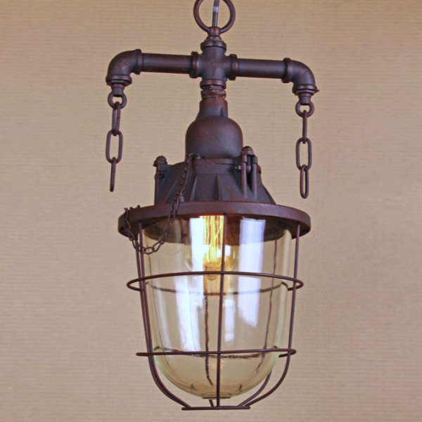 Подвесной светильник Marine Lantern Коричневый в Омске | Loft Concept 