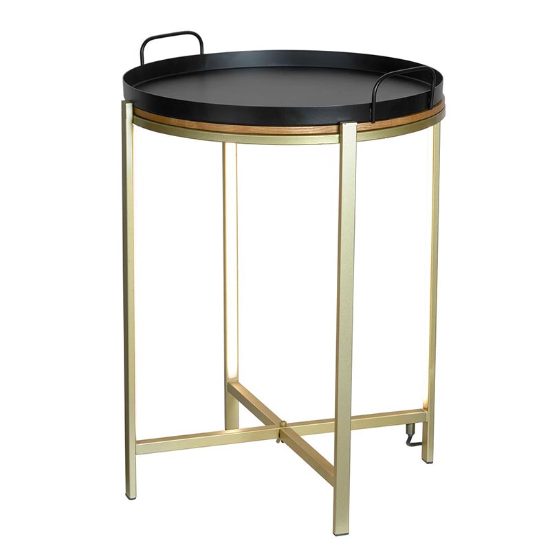 Приставной стол Nagib Side Table Bronze LED Бронза в Омске | Loft Concept 