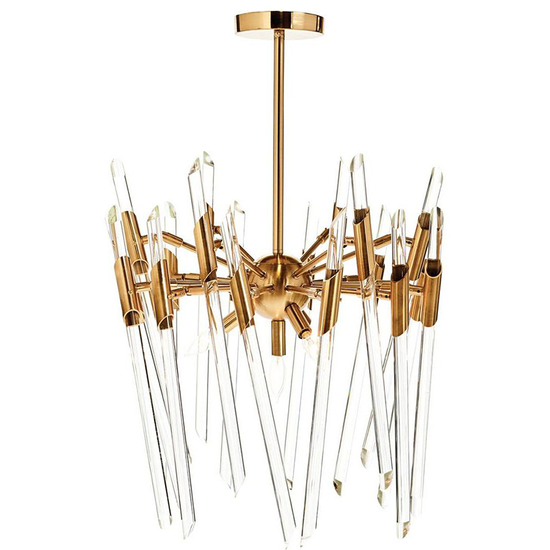 Люстра Ice Rods Chandelier brass Латунь в Омске | Loft Concept 