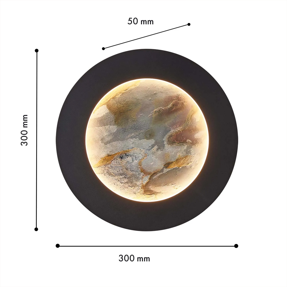 Бра в форме диска черного цвета Borders of Black в Омске