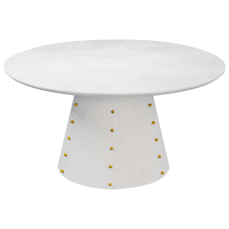 Las Vegas Table White Burl Обеденный Стол ivory ( слоновая кость ) Золотой в Омске | Loft Concept 