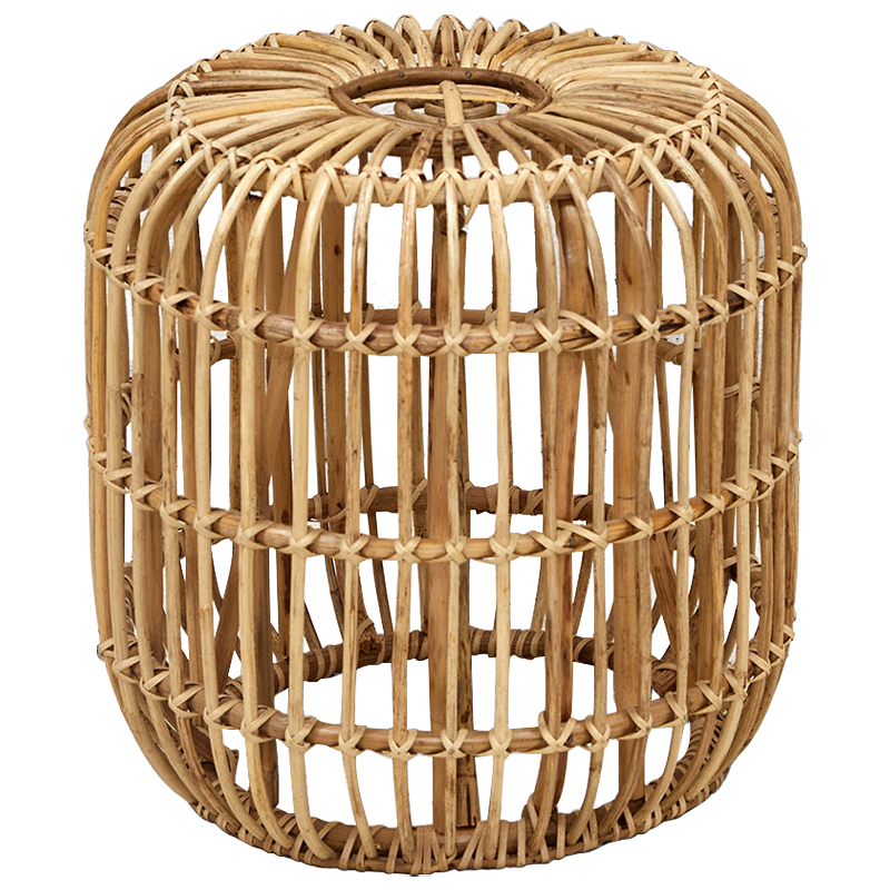 Плетеный приставной столик Wicker Side Table Древесина в Омске | Loft Concept 