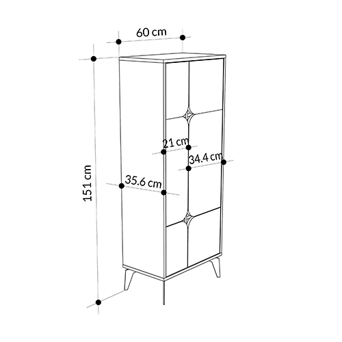 Комод белый с 4-мя дверцами на металлических ножках SPARK MULTIPURPOSE CABINET WHITE в Омске