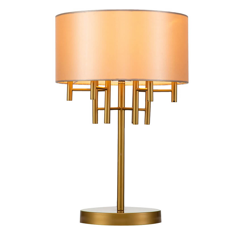 Настольная лампа Латунь Oswell Lampshade Table Lamp Латунь Бежевый в Омске | Loft Concept 