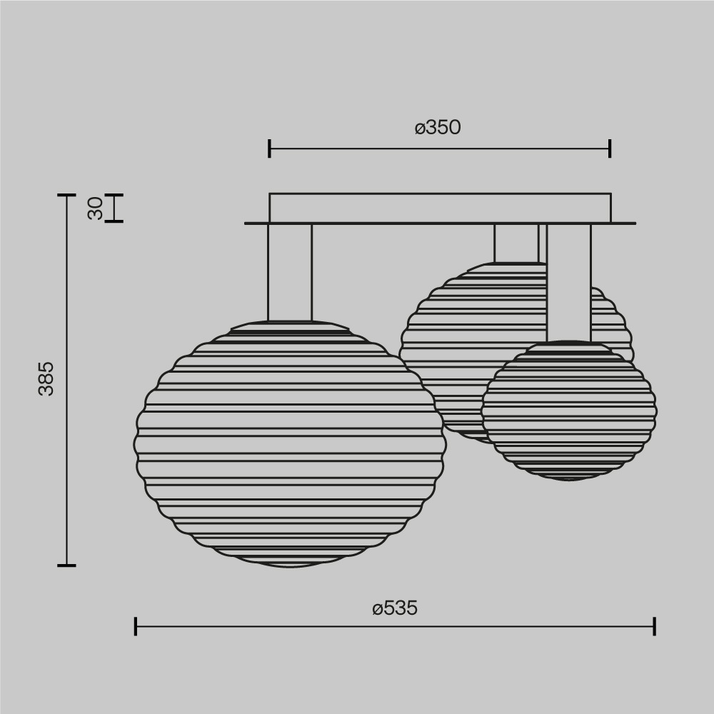 Потолочный светильник Triple ribbed base в Омске