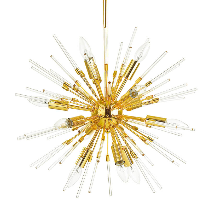 Люстра Welund Sputnik Chandelier gold Глянцевое золото Прозрачный в Омске | Loft Concept 