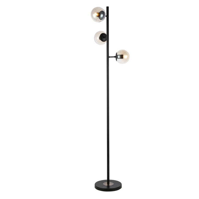 Торшер Modo Floor Lamp Ambre Black Черный Янтарный в Омске | Loft Concept 