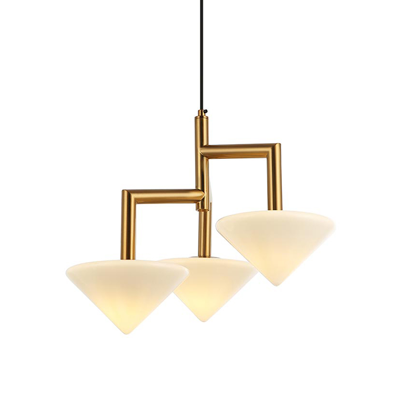 Люстра Acantha Gold Lamp Золотой Белый в Омске | Loft Concept 