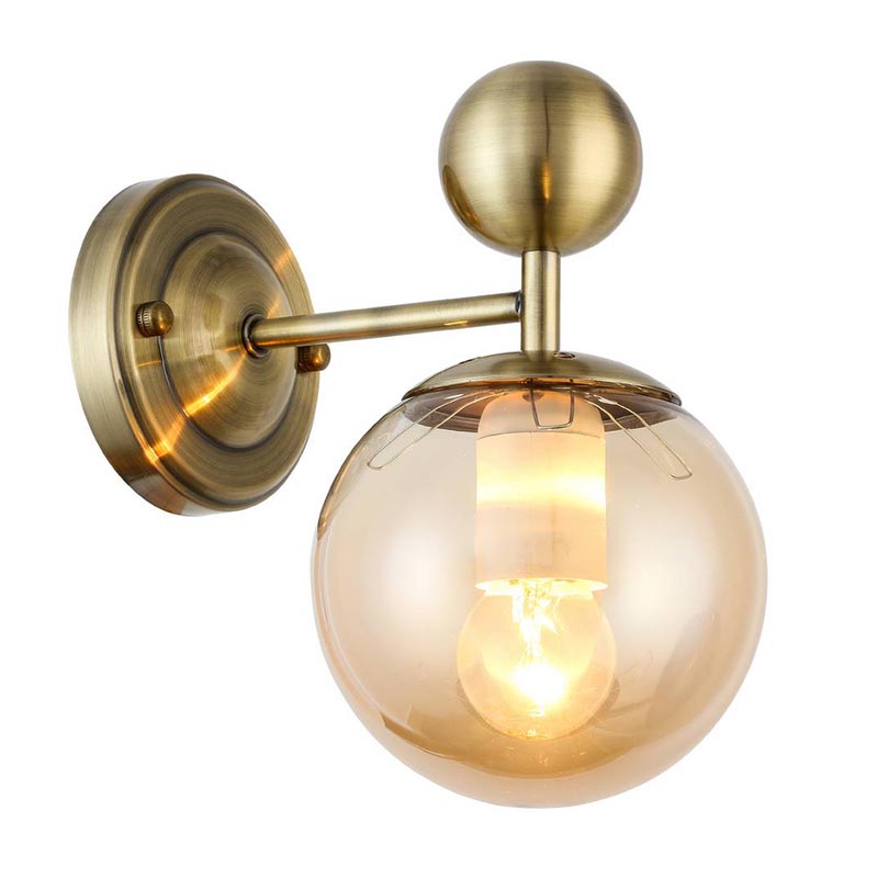 Бра Demian Bronze Wall Lamp Бронза Янтарный в Омске | Loft Concept 