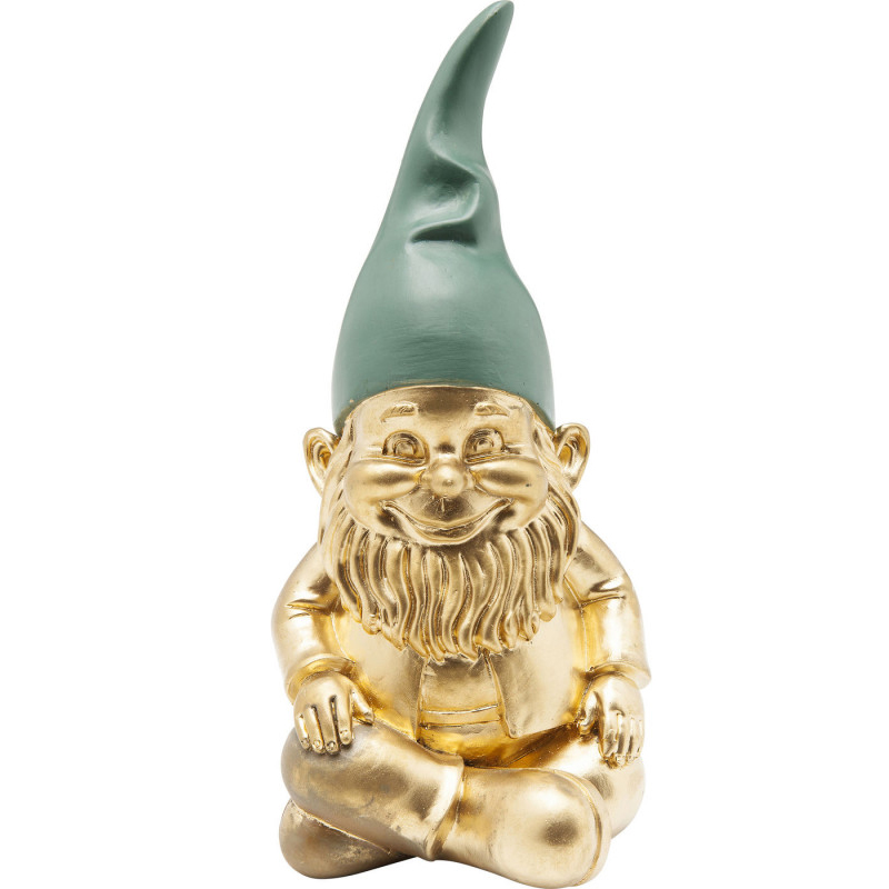 Статуэтка Golden Sitting Gnome Золотой в Омске | Loft Concept 