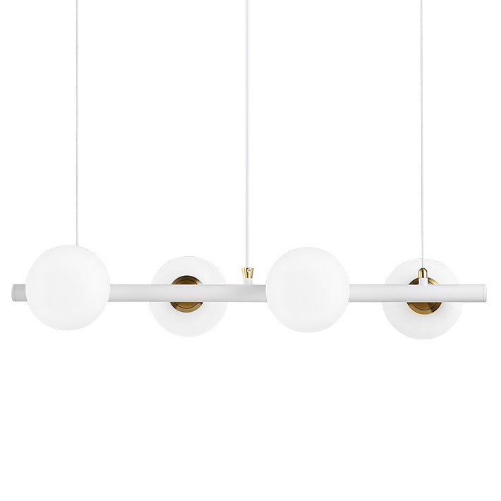 Светильник Bubble Stik four Chandelier Белый Золотой в Омске | Loft Concept 