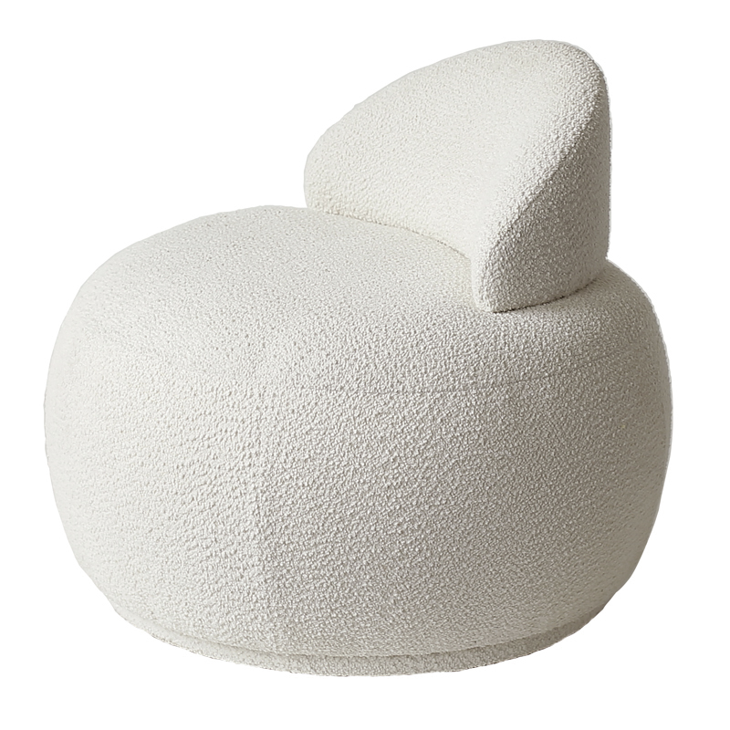 Кресло Boucle Snowball Armchair Белый в Омске | Loft Concept 