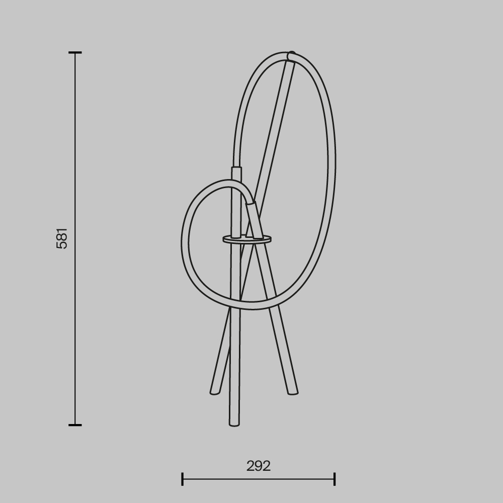 Настольный светильник Crochet Black 3000К 15Вт в Омске