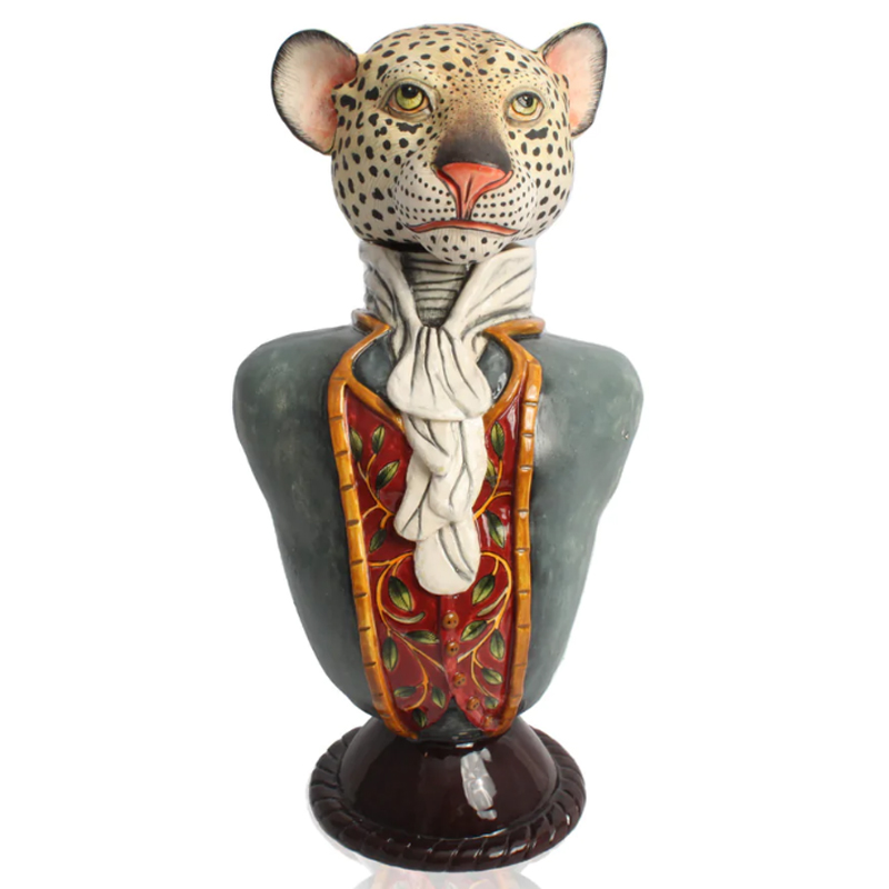 Статуэтка Leopard Figure Tureen Серый в Омске | Loft Concept 