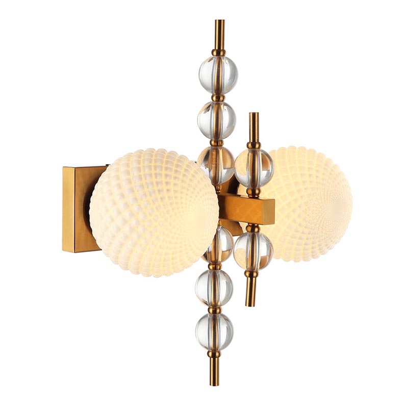 Бра Addelyn Sconce Белый Латунь в Омске | Loft Concept 