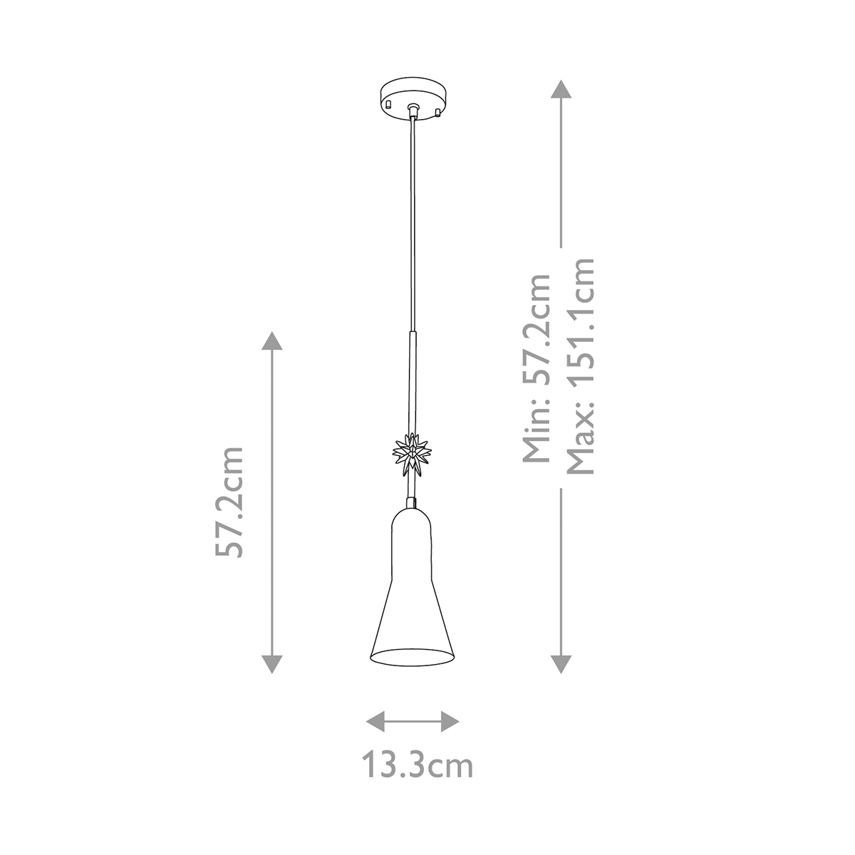 Подвесной светильник с конусным плафоном и декоративной звездой 57 см Elstead Lighting в Омске