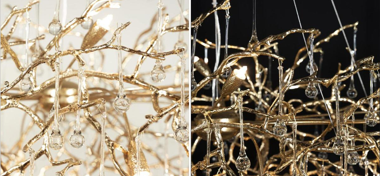 Люстра Crystal Drops bright Gold - фото №2