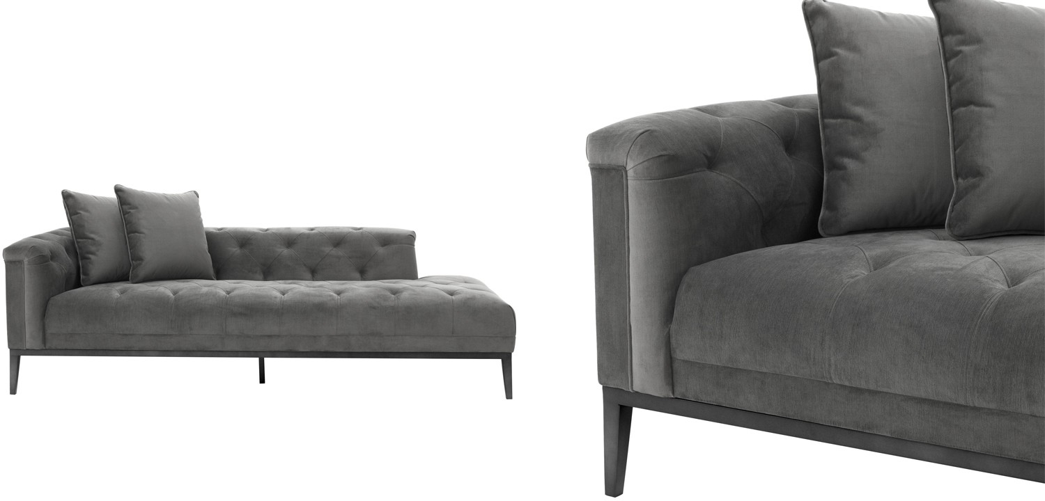 Кушетка Eichholtz Lounge Sofa Cesare Left grey - фото