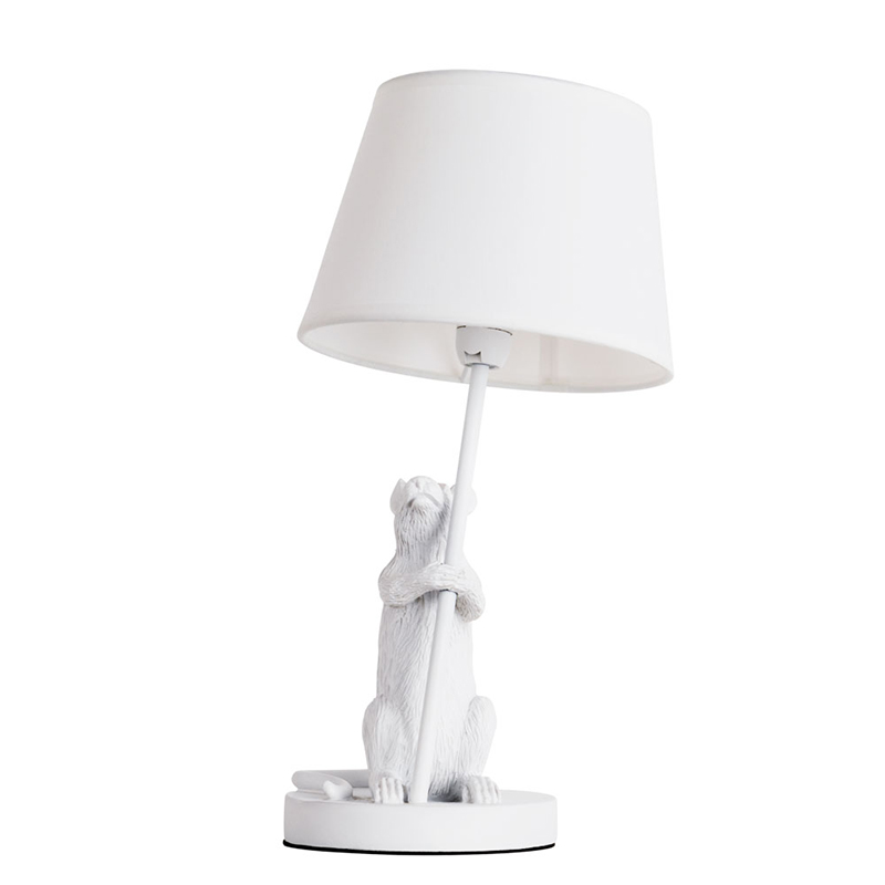 Настольная лампа White Mouse holding a lamp Белый в Омске | Loft Concept 