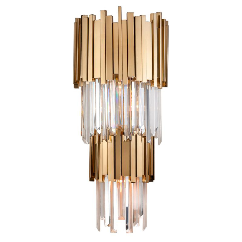 Бра Luxxu Modern Cascade Wall Lamp Gold 71 Золотой Прозрачное Стекло в Омске | Loft Concept 