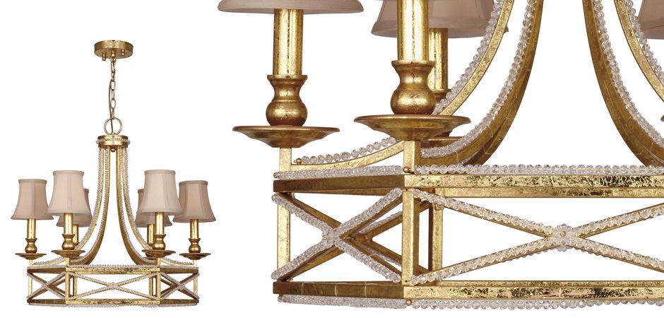 Люстра Foiling Spider Web Gold 6 Люстра Foiling Spider Web Gold 6 - Loft-Concept в Омске