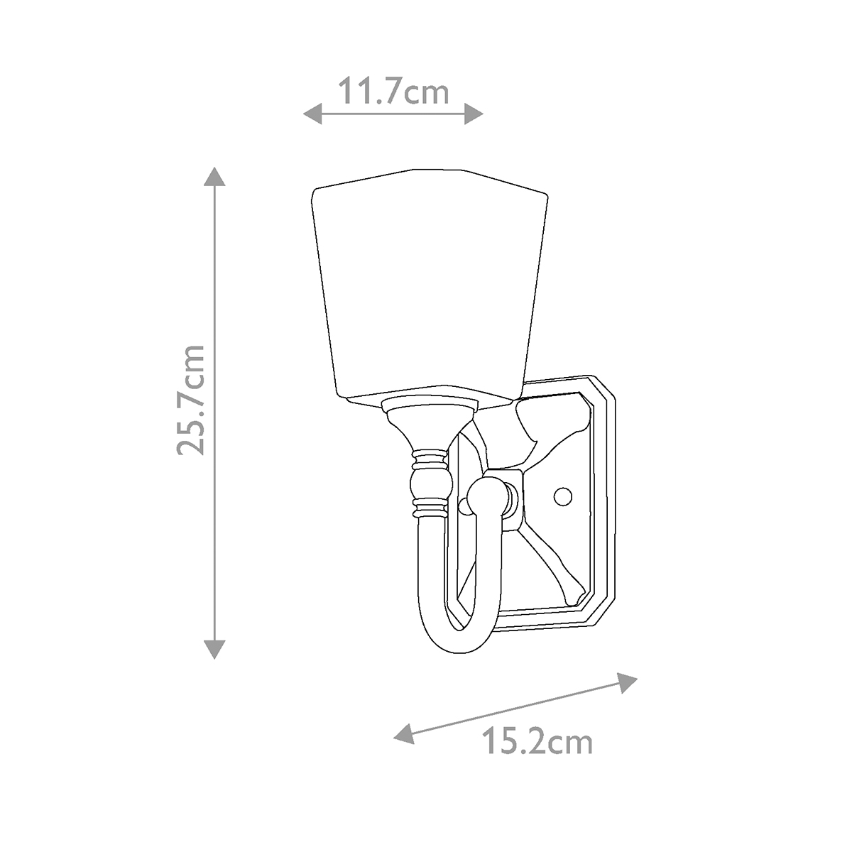 Бра для ванных комнат с белым матовым плафоном квадратной формы на основании цвета хром Feiss в Омске