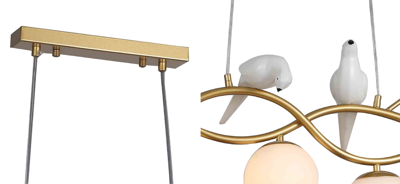 Люстра с белыми птицами Provence Bird - фото №1