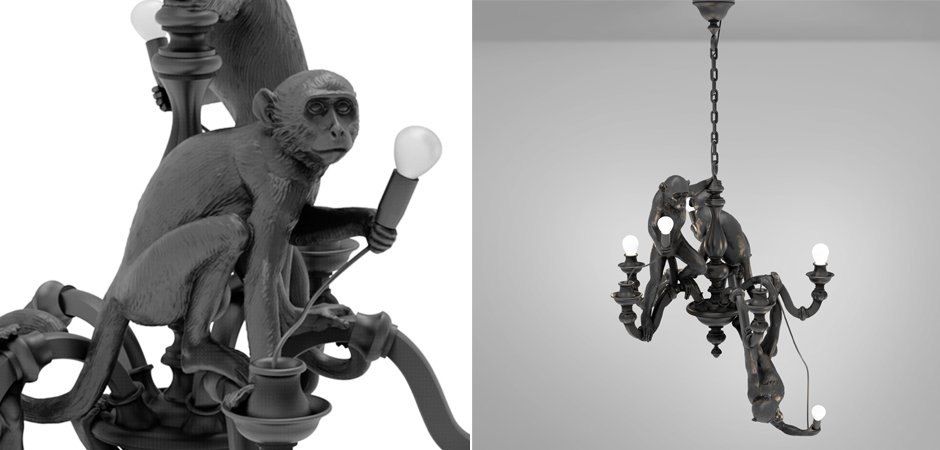 Люстра Seletti Monkey Chandelier Black - Loft-Concept в Омске