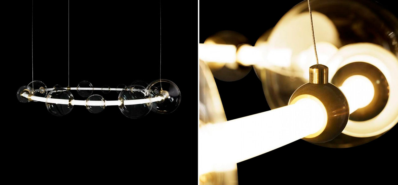 Люстра светодиодная кольцо Iona Necklace белая диаметр 107 - фото