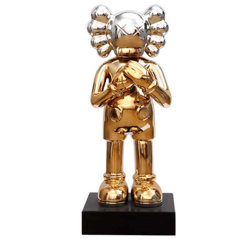 Статуэтка KAWS Gradient Gold Silver on stand Золотой Серебряный в Омске | Loft Concept 