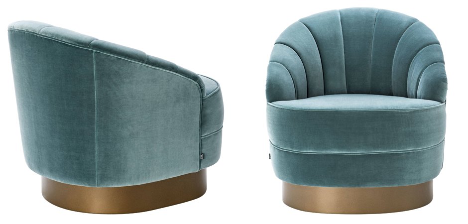 Кресло Eichholtz Chair Hadley Turquoise Кресло Eichholtz Chair Hadley Turquoise - Loft-Concept в Омске