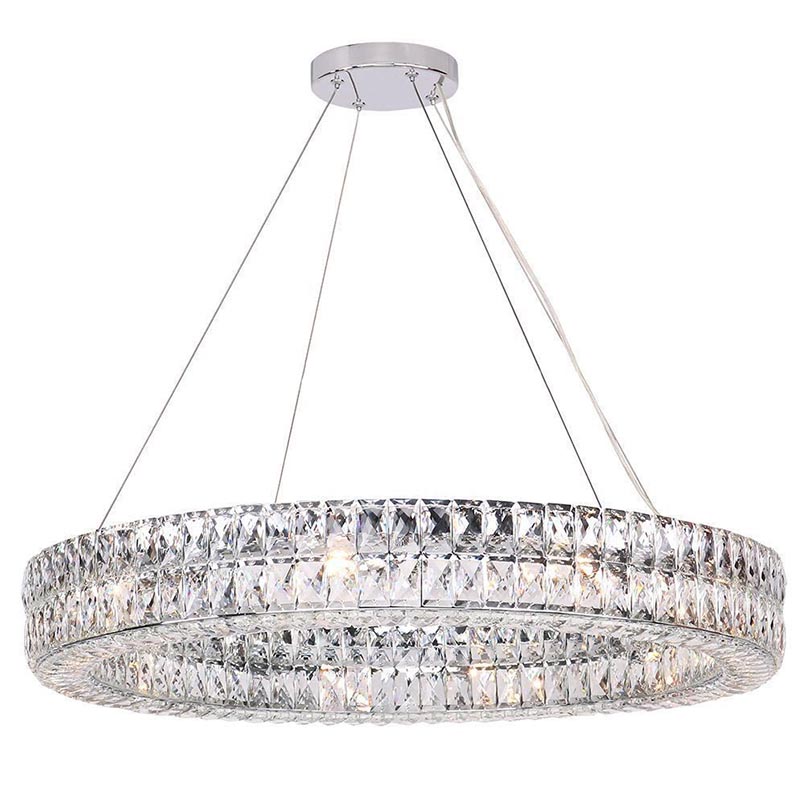 Люстра Crystal Regena Chrome Chandelier 18 Хром Прозрачный (Transparent) в Омске | Loft Concept 