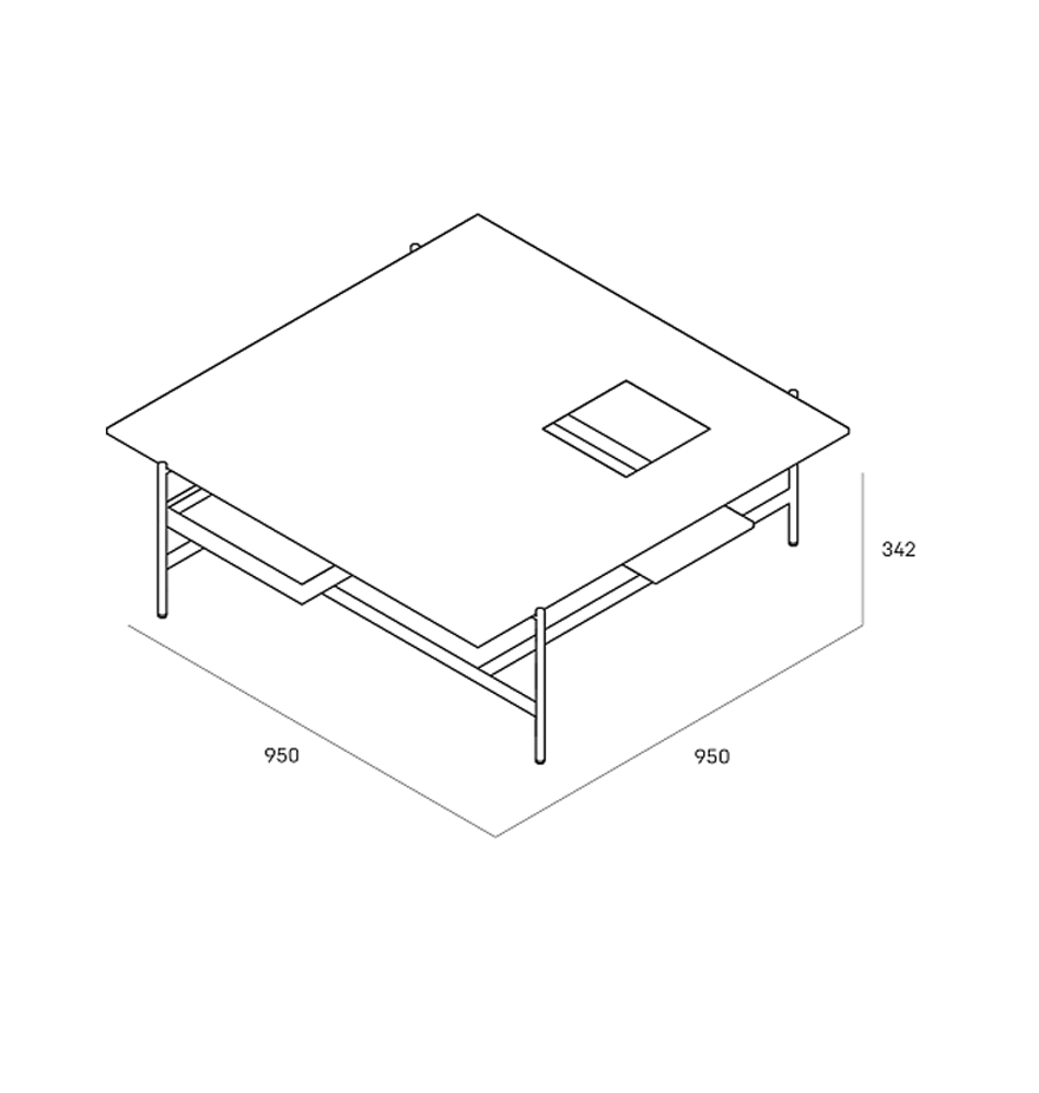 Karat журнальный столик цвета серый камень с съемным подносом в Омске