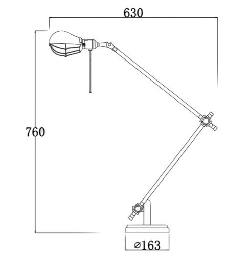 Настольный светильник Steampunk Extension Pole Table 2 в Омске