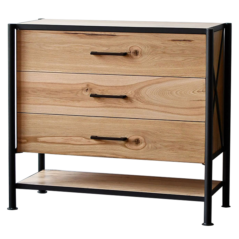 Комод в стиле лофт Terrence Industrial Metal Rust Chest of Drawers Древесина Черный Комод в стиле лофт Terrence Industrial Metal Rust Chest of Drawers Древесина Черный в Омске | Loft Concept